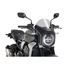 Carica l'immagine nel visualizzatore di Gallery, PUIG CUPOLINO SEMICARENATO PER HONDA CB650R NEO SPORTS CAFE 21-23 FUME CHIARO-NERO