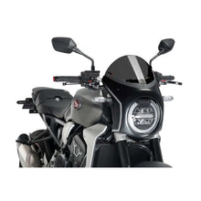 Carica l'immagine nel visualizzatore di Gallery, PUIG CUPOLINO SEMICARENATO PER HONDA CB650R NEO SPORTS CAFE 21-23 FUME SCURO-CARBON