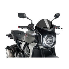 PUIG CUPOLINO SEMICARENATO PER HONDA CB650R NEO SPORTS CAFE 21-23 FUME SCURO-CARBON