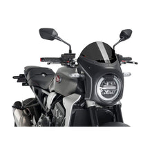 Carica l'immagine nel visualizzatore di Gallery, PUIG CUPOLINO SEMICARENATO PER HONDA CB650R NEO SPORTS CAFE 21-23 FUME SCURO-NERO