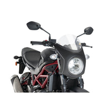 Carica l'immagine nel visualizzatore di Gallery, PUIG CUPOLINO SEMICARENATO PER SUZUKI SV650 16-25 TRASPARENTE-CARBON