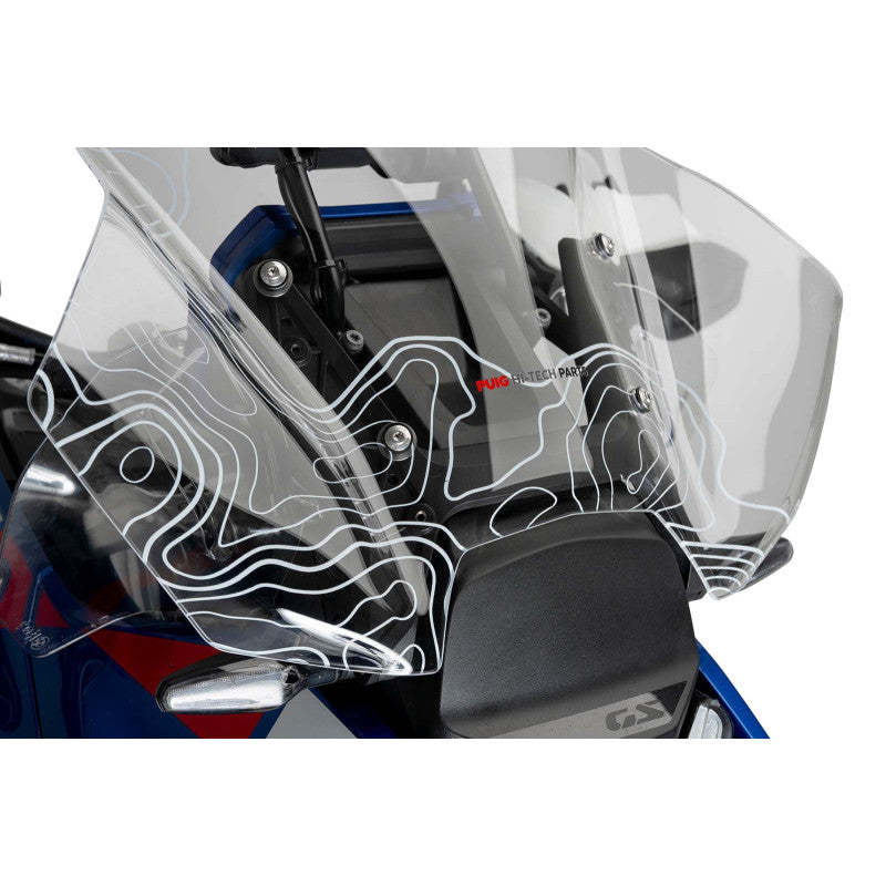 PUIG CUPOLINO TOURING PLUS CON RADAR PER BMW R1300 GS OPTION 719 TRAMONTANA 23-25 SERIGRAFATO