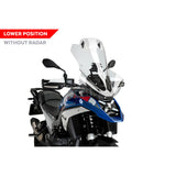 PUIG CUPOLINO TOURING PLUS-VISIERA SENZA RADAR PER BMW R1300 GS TROPHY 23-25 TRASPARENTE