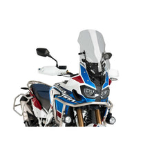Carica l'immagine nel visualizzatore di Gallery, PUIG CUPOLINO TOURING REGOLABILE E M.E.M. PER HONDA CRF1000L AFRICA TWIN 18-19 FUME CHIARO