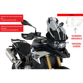 PUIG CUPOLINO TOURING-VISIERA PER BMW F850 GS 18-23 FUME CHIARO-CUP. SPORT OEM