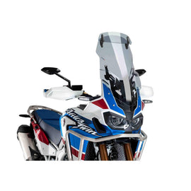 PUIG CUPOLINO TOURING-VISIERA-SUPPORTO PER HONDA AFRICA TWIN 18-19 FUME CHIARO