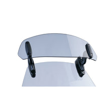 Carica l'immagine nel visualizzatore di Gallery, PUIG DEFLETTORE FISSAGGIO ATTRAVERSO CLIP-ON FUME CHIARO - Dimensioni (HxL): 100x277 mm. Interasse attacchi: 206 mm. Non