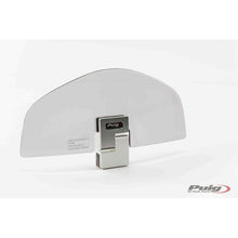 Carica l'immagine nel visualizzatore di Gallery, PUIG DEFLETTORE FISSAGGIO ATTRAVERSO CLIP-ON FUME CHIARO - Dimensioni (HxL): 79x186 mm. - Non necessita foratura - COD. 4639H