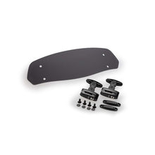 Carica l'immagine nel visualizzatore di Gallery, PUIG DEFLETTORE FISSAGGIO ATTRAVERSO CLIP-ON FUME SCURO - Dimensioni (HxL): 102x325 mm. Interasse attacchi: 222 mm. Non