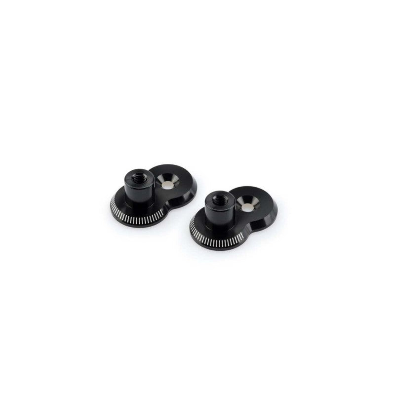 PUIG KIT DI RIPOSIZIONAMENTO PER ADATTATORI POGG. REGOLABILI DA 20MM - NERO
