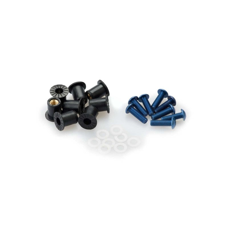 PUIG KIT VITI ANODIZZATE M5 PER CUPOLINI COLORE BLU 