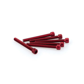 PUIG KIT VITI ANODIZZATE M6 PER CUPOLINI COLORE ROSSO 