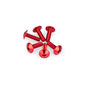 PUIG KIT VITI ANODIZZATE M6 PER CUPOLINI COLORE ROSSO 