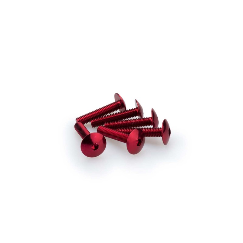 PUIG KIT VITI ANODIZZATE M6 PER CUPOLINI COLORE ROSSO 