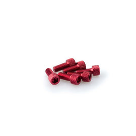 PUIG KIT VITI ANODIZZATE M6 PER CUPOLINI COLORE ROSSO 