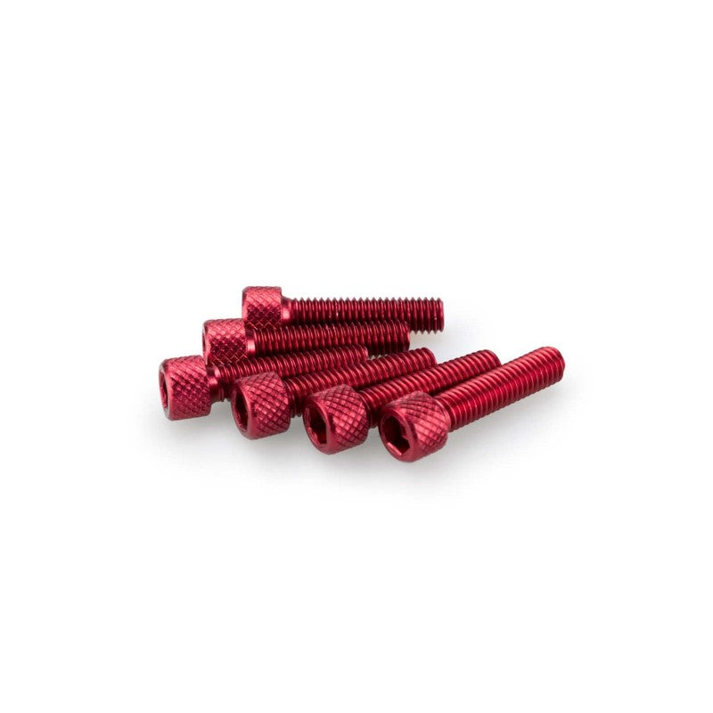 PUIG KIT VITI ANODIZZATE M6 PER CUPOLINI COLORE ROSSO 