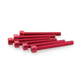 PUIG KIT VITI ANODIZZATE M6 PER CUPOLINI COLORE ROSSO 