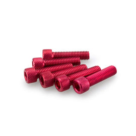 PUIG KIT VITI ANODIZZATE M8 PER CUPOLINI COLORE ROSSO 