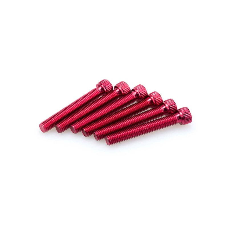 PUIG KIT VITI ANODIZZATE M8 PER CUPOLINI COLORE ROSSO 