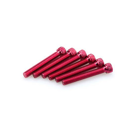 PUIG KIT VITI ANODIZZATE M8 PER CUPOLINI COLORE ROSSO 