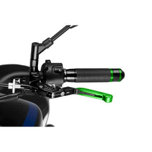 Carica l'immagine nel visualizzatore di Gallery, PUIG LEVA 3.0 FRIZIONE ESTENSIBILE E PIEGHEVOLE CON CORPO CENTRALE NERO ESTENSIONE VERDE E SELETTORE ARGENTO