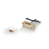 PUIG LUCE TARGA LED COLORE ORO - Materiale: alluminio CNC ricavato dal pieno - Dimensioni: 45x20 mm - Omologato - COD. 4136O