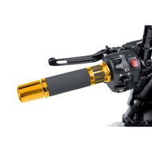 Carica l'immagine nel visualizzatore di Gallery, PUIG MANOPOLE MODELLO HI-TECH RACING COLORE ORO - Lunghezza: 123 mm.
