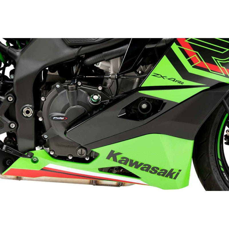 PUIG PROTEZIONE CARTER MOTORE TRACK PER CAMPIONATO KAWASAKI ZX-4RR NINJA 24-25 NERO