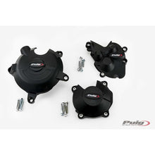 Carica l'immagine nel visualizzatore di Gallery, PUIG PROTEZIONE CARTER MOTORE TRACK PER CAMPIONATO KAWASAKI ZX-6R 636 NINJA 13-17 NERO