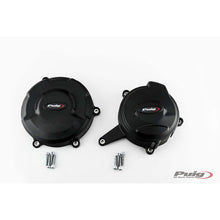 Carica l'immagine nel visualizzatore di Gallery, PUIG PROTEZIONE CARTER MOTORE TRACK PER CAMPIONATO PER DUCATI PANIGALE V4 22-24 NERO