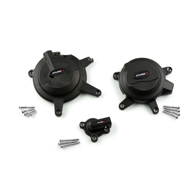 PUIG PROTEZIONE CARTER MOTORE TRACK PER CAMPIONATO PER KAWASAKI NINJA 400 23-24 NERO