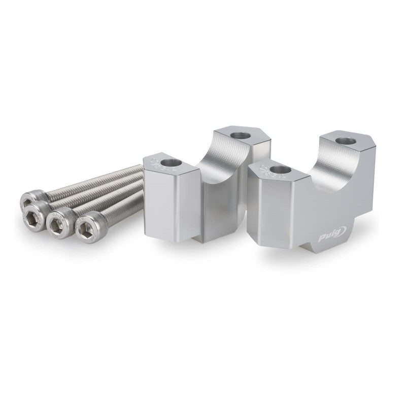 PUIG RISERS PER MANUBRI BMW F900 GS ADVENTURE 24-25 SILVER-22183P