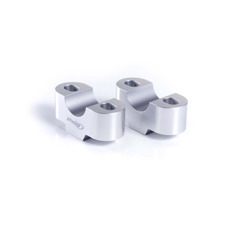 PUIG RISERS PER MANUBRI PER KAWASAKI Z500 SE 24-25 SILVER-3671P
