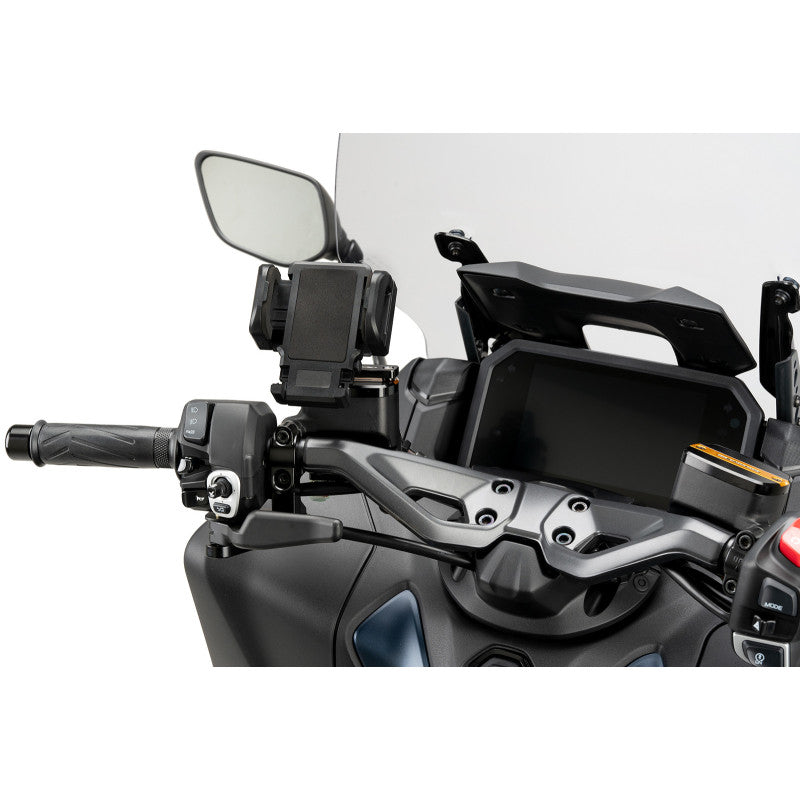 PUIG SUPPORTO PER IL TAPPO SERBATOIO FLUIDO FRENO PER FISSAGGIO COVER CELLULARE PER YAMAHA T-MAX NERO