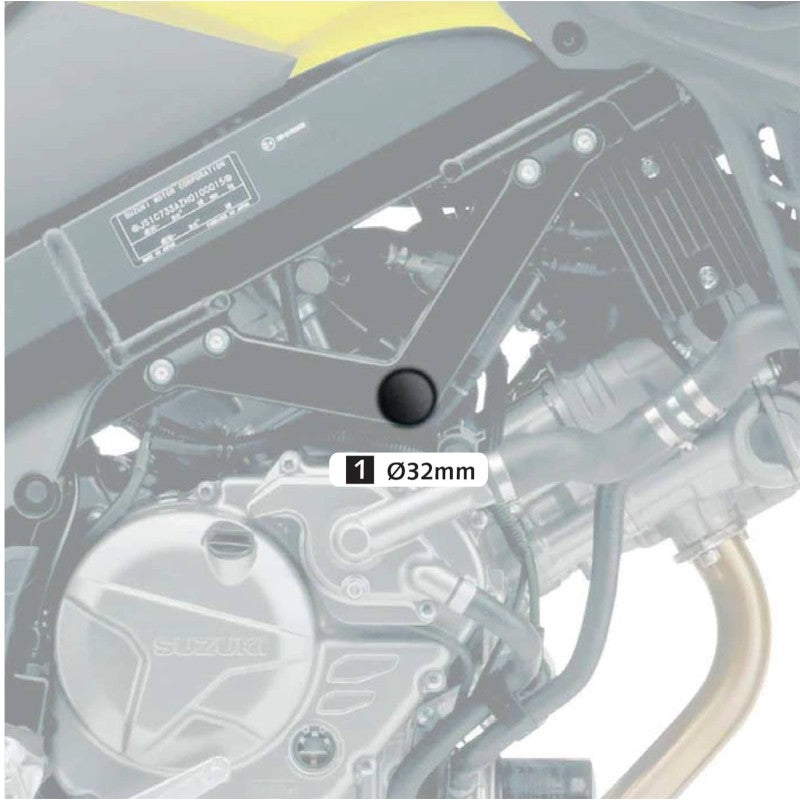 PUIG TAPPI TELAIO SUZUKI DL650 V-STROM 17-25 NERO