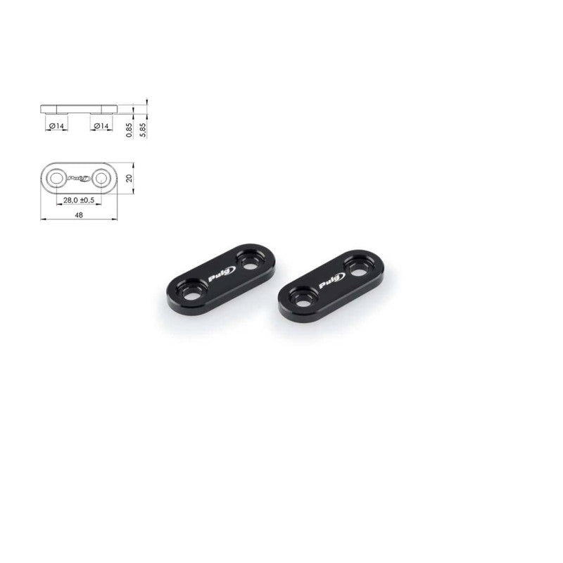 PUIG TAPPO FORO SPECCHIETTO YAMAHA XJ6 DIVERSION 09-16 NERO
