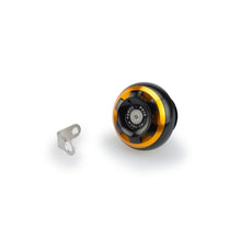 Carica l'immagine nel visualizzatore di Gallery, PUIG TAPPO OLIO MOTORE TRACK PER APRILIA COLORE ORO - COD. 20343O - Filettatura M25x1.5.