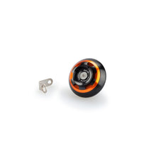 Carica l'immagine nel visualizzatore di Gallery, PUIG TAPPO OLIO MOTORE TRACK PER TRIUMPH COLORE ARANCIONE - COD. 20338T - Materiale: alluminio anodizzato nero con anello