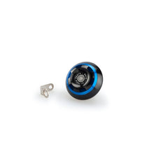 Carica l'immagine nel visualizzatore di Gallery, PUIG TAPPO OLIO MOTORE TRACK PER TRIUMPH COLORE BLU - COD. 20338A - Materiale: alluminio anodizzato nero con anello colorato.