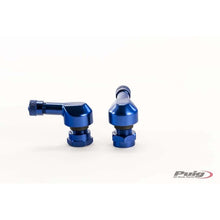 Carica l'immagine nel visualizzatore di Gallery, PUIG VALVOLE A 90 gradi PER PNEUMATICI TUBELESS COLORE BLU - Diametro: 11.3 mm - COD. 5591A