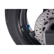 Carica l'immagine nel visualizzatore di Gallery, PUIG VALVOLE A 90 gradi PER PNEUMATICI TUBELESS COLORE BLU - Diametro: 8.3 mm - COD. 8100A