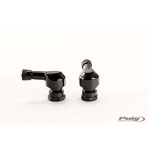 Carica l'immagine nel visualizzatore di Gallery, PUIG VALVOLE A 90 gradi PER PNEUMATICI TUBELESS COLORE NERO - Diametro: 11.3 mm - COD. 5591N
