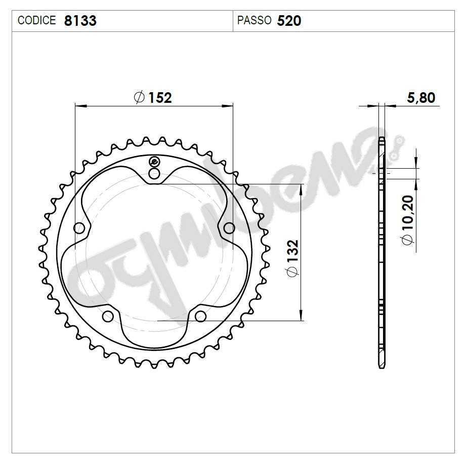 KIT TRASMISSIONE DID racing  MV AGUSTA Cod. 37A173