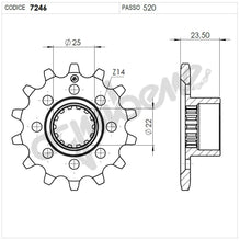 Carica l&#39;immagine nel visualizzatore di Gallery, KIT TRASMISSIONE DID racing  MV AGUSTA Cod. 37A215