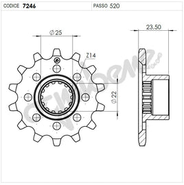 KIT TRASMISSIONE DID racing  MV AGUSTA Cod. 37A215