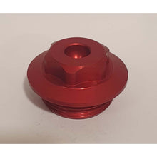 Carica l'immagine nel visualizzatore di Gallery, RACINGBIKE TAPPO OLIO MOTORE PER KAWASAKI COLORE ROSSO - COD. T003R - Filettatura M30x1.5. - OFFERTA