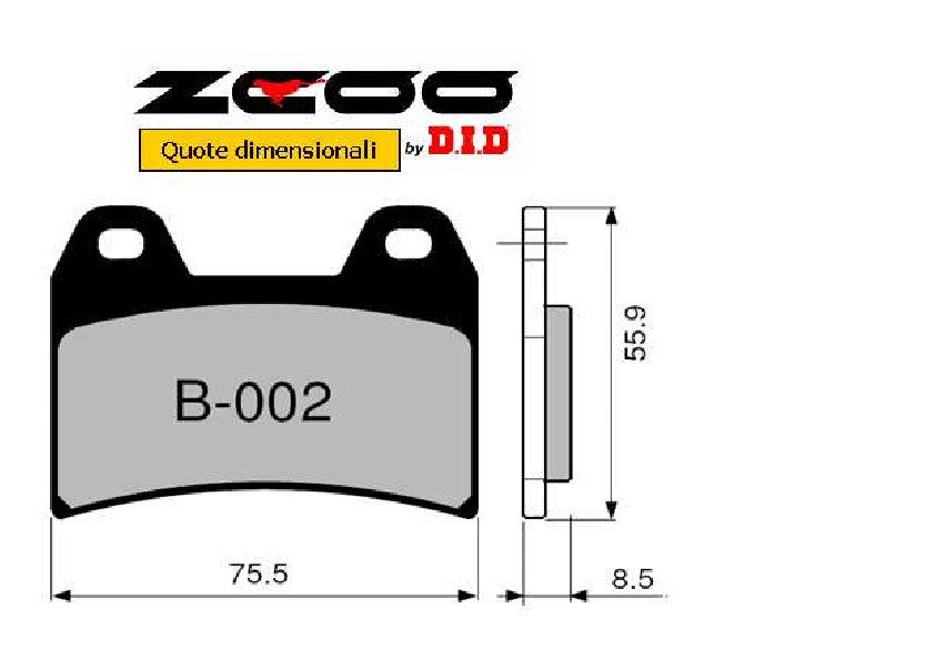 PASTIGLIE OGNIBENE ZCOO DUCATI MONSTER 796 - 696