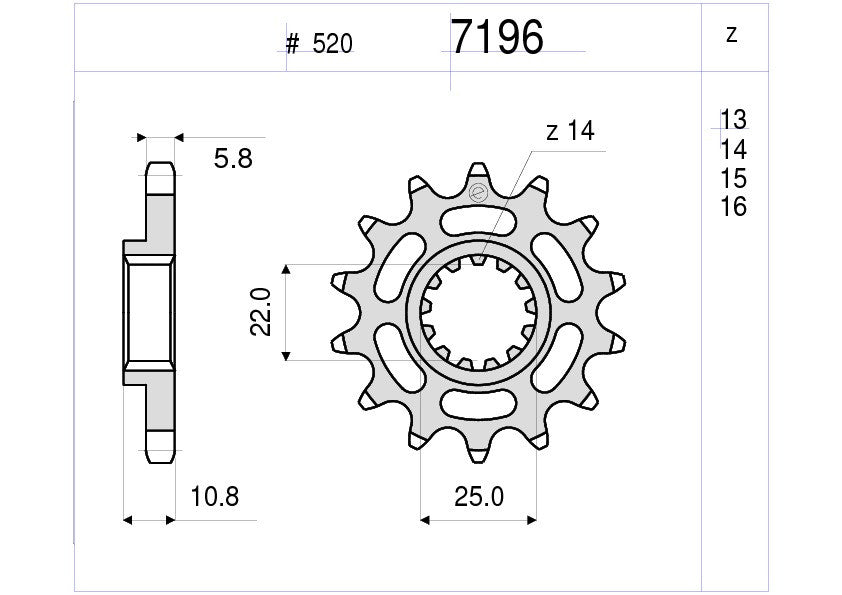 KIT TRASMISSIONE DID APRILIA SXV 4.5 'Cod.375606000