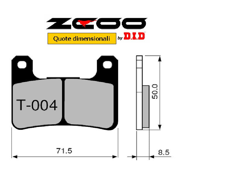 PASTIGLIE OGNIBENE ZCOO GSX 600 - 750 - VStrom1000